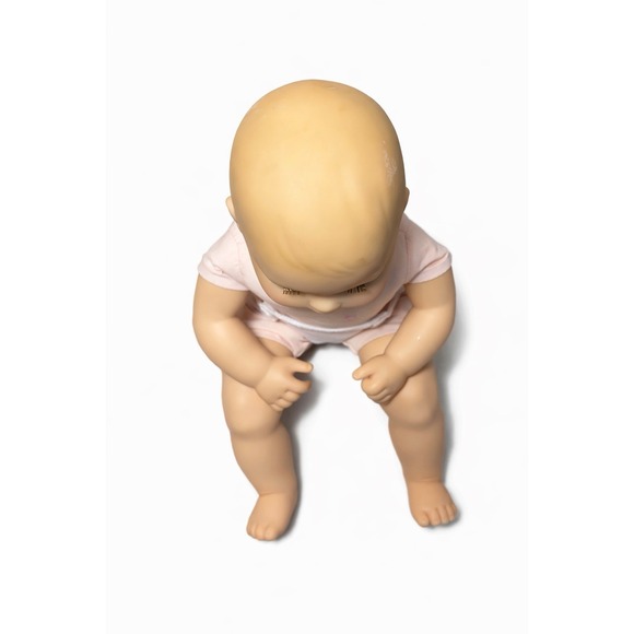 American Girl Bitty Baby 15" Doll Blue Eyes Bald Pink Outfit TLC 2014 - Picture 8 of 11